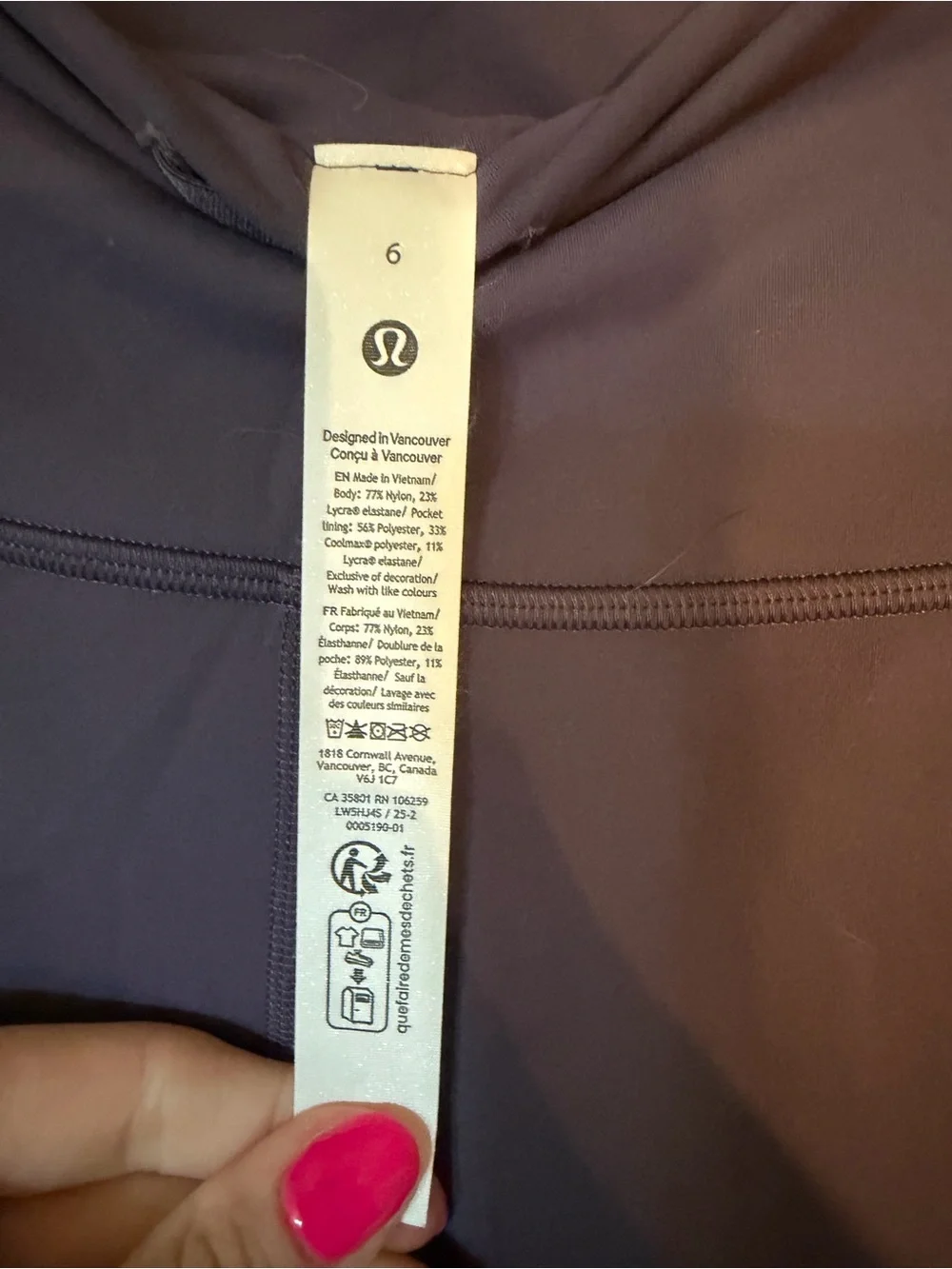 lululemon athletica High-Rise Full-Length Leggings in Deep Plum